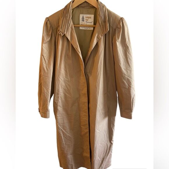 Vintage London Fog Women’s Maincoats Knee Length Tan Trench Coat Jacket, 10 Reg - Picture 1 of 11